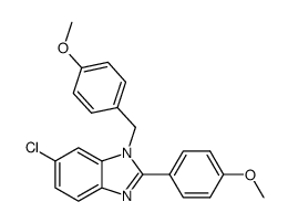 6-chloro-1-(4-methoxybenzyl)-2-(4-methoxyphenyl)-1H-benzo[d]imidazole结构式
