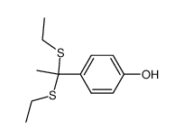4-(1,1-bis(ethylthio)ethyl)phenol Structure