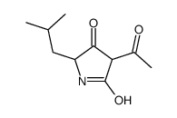 3-acetyl-5-(2-methylpropyl)pyrrolidine-2,4-dione结构式