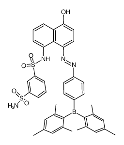 N-[5-hydroxy-8-(4-dimesitylborylphenylazo)naphthyl]-1,3-benzenedisulfonamide Structure