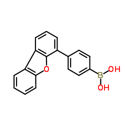 4-(dibenzofuran-4-group) phenylboric acid Structure