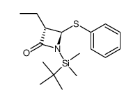 (3S*,4R*)-N-(tert-butyldimethylsilyl)-3-ethyl-4-(phenylthio)azetidin-2-one Structure