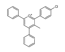 2-(4-chlorophenyl)-3-methyl-4,6-diphenylpyrylium Structure