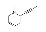 Pyridine, 1,2,3,6-tetrahydro-1-methyl-2-(1-propynyl)- (9CI)结构式
