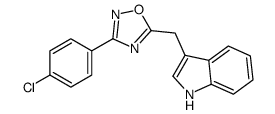 3-(4-chlorophenyl)-5-(1H-indol-3-ylmethyl)-1,2,4-oxadiazole结构式