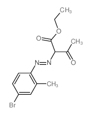 Butanoicacid, 2-[2-(4-bromo-2-methylphenyl)diazenyl]-3-oxo-, ethyl ester structure