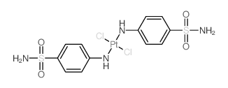 Platinum,bis(4-aminobenzenesulfonamide-N4)dichloro-, (SP-4-2)- (9CI) structure