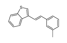 3-[2-(3-methylphenyl)ethenyl]-1-benzothiophene Structure