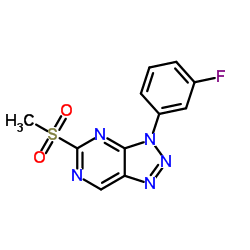 3-(3-Fluorophenyl)-5-(methylsulfonyl)-3H-[1,2,3]triazolo[4,5-d]pyrimidine Structure