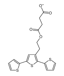 4-[2-(2,5-dithiophen-2-ylthiophen-3-yl)ethoxy]-4-oxobutanoate结构式