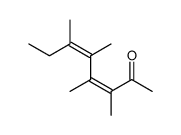 3,4,5,6-tetramethylocta-3,5-dien-2-one结构式