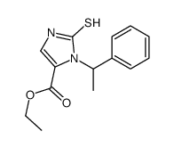 ethyl (R)-2,3-dihydro-3-(1-phenylethyl)-2-thioxo-1H-imidazole-4-carboxylate结构式