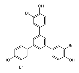 3,3''-dibromo-5'-(3-bromo-4-hydroxyphenyl)-[1,1':3',1''-terphenyl]-4,4''-diol结构式
