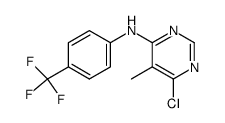 6-chloro-5-methyl-N-[4-trifluoromethylphenyl]pyrimidin-4-amine结构式