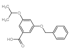 3-[(1-Methylethyl)oxy]-5-[(phenylmethyl)oxy]benzoic acid structure