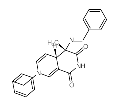 (4S,4aS)-7-benzyl-4-(benzylideneamino)-4-methyl-4aH-2,7-naphthyridine-1,3-dione Structure