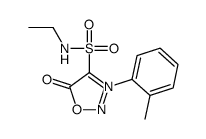 4-(ethylsulfamoyl)-3-(2-methylphenyl)oxadiazol-3-ium-5-olate结构式