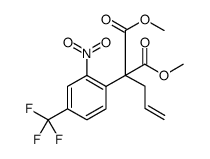 Propanedioic acid, 2-[2-nitro-4-(trifluoromethyl)phenyl]-2-(2-propen-1-yl)-, 1,3-dimethyl ester结构式