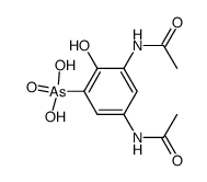 (3,5-bis-acetylamino-2-hydroxy-phenyl)-arsonic acid Structure