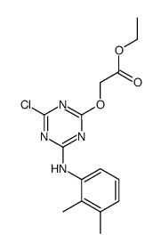 [4-Chloro-6-(2,3-dimethyl-phenylamino)-[1,3,5]triazin-2-yloxy]-acetic acid ethyl ester Structure