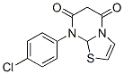8-(4-chlorophenyl)thiazolo(3,2-a)pyrimidine-5,7-dione structure