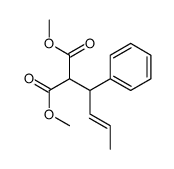 dimethyl 2-(1-phenylbut-2-enyl)propanedioate结构式