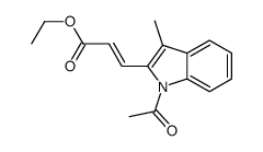 ethyl 3-(1-acetyl-3-methylindol-2-yl)prop-2-enoate结构式