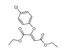 diethyl (Z)-2-(4-chlorophenoxy)-2-butenedioate结构式