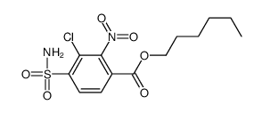 hexyl 3-chloro-2-nitro-4-sulfamoylbenzoate Structure