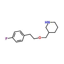 3-{[2-(4-Fluorophenyl)ethoxy]methyl}piperidine Structure