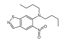 N,N-dibutyl-5-nitro-1,2-benzothiazol-6-amine结构式