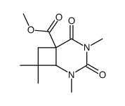 2,4,8,8-Tetramethyl-3,5-dioxo-2,4-diaza-bicyclo[4.2.0]octane-6-carboxylic acid methyl ester Structure