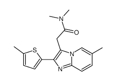 N,N-dimethyl-2-[6-methyl-2-(5-methylthiophen-2-yl)imidazo[1,2-a]pyridin-3-yl]acetamide Structure