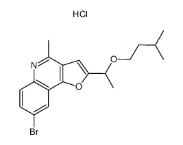 8-Bromo-4-methyl-2-[1-(3-methyl-butoxy)-ethyl]-furo[3,2-c]quinoline; hydrochloride结构式