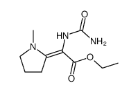 [1-Methyl-pyrrolidin-(2Z)-ylidene]-ureido-acetic acid ethyl ester结构式