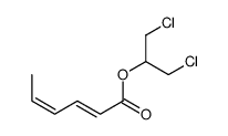 1,3-dichloropropan-2-yl hexa-2,4-dienoate结构式