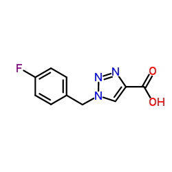 1-[(4-氟苯基)甲基]-1H-1,2,3-三唑-4-羧酸结构式