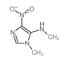 N,3-dimethyl-5-nitro-imidazol-4-amine structure
