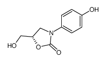(S)-5-(hydroxymethyl)-3-(4-hydroxyphenyl)-2-oxazolidinone结构式