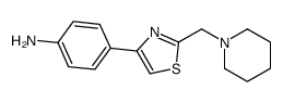 4-[2-(piperidin-1-ylmethyl)-1,3-thiazol-4-yl]aniline Structure