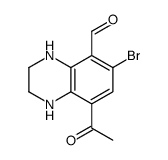 8-acetyl-6-bromo-1,2,3,4-tetrahydroquinoxaline-5-carbaldehyde结构式