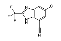 6-chloro-2-(trifluoromethyl)-1H-benzimidazole-4-carbonitrile Structure