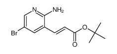 (E)-tert-butyl 3-(2-amino-5-bromopyridin-3-yl)acrylate Structure