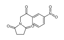 2,5-Pyrrolidinedione, 1-[2-(3-nitrophenyl)-2-oxoethyl] Structure