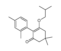 2-(2',4'-dimethylphenyl)-3-isobutyloxy-5,5-dimethyl-2-cyclohexenone结构式