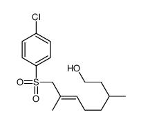 8-(4-chlorophenyl)sulfonyl-3,7-dimethyloct-6-en-1-ol结构式