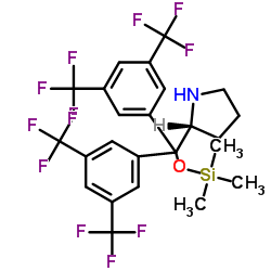 (R)-2-(BIS(3,5-BIS(TRIFLUOROMETHYL)PHENYL)((TRIMETHYLSILYL)OXY)METHYL)PYRROLIDINE structure