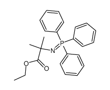 N-(1-ethoxycarbonyl-1-methylethyl)iminotriphenylphosphorane结构式