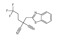 2-(1,3-benzothiazol-2-ylmethyl)-2-(3,3,3-trifluoropropyl)propanedinitrile结构式