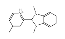 1,3-dimethyl-2-(4-methylpyridin-2-yl)-1,2-dihydrobenzimidazol-1-ium Structure
